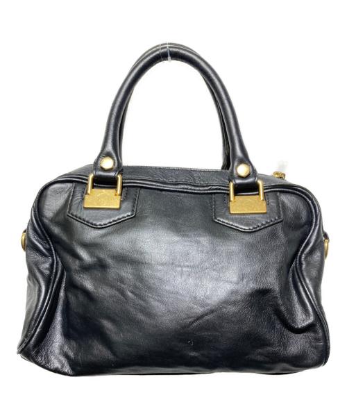 MARC JACOBS（マークジェイコブス）MARC JACOBS (マークジェイコブス) カウレザー2WAYバッグ ブラックの古着・服飾アイテム