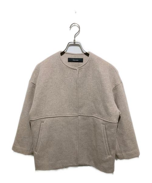 JOURNAL STANDARD（ジャーナルスタンダード）JOURNAL STANDARD (ジャーナルスタンダード) スーパー140ビーバーテーラーコート ベージュ サイズ:34の古着・服飾アイテム