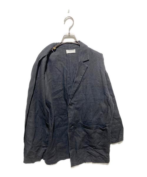 KAGURE（カグレ）KAGURE (カグレ) リネンテーラードジャケット ブラック サイズ:FREEの古着・服飾アイテム