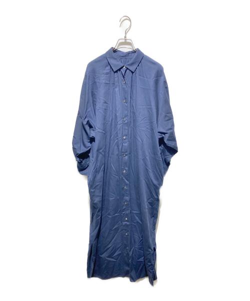 INED（イネド）INED (イネド) ギャザーシャツワンピース ネイビー サイズ:9の古着・服飾アイテム