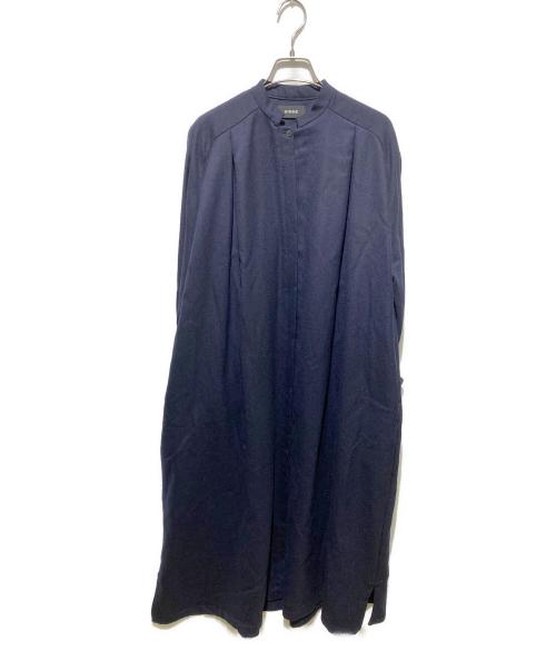 SINME（シンメ）SINME (シンメ) ウールワンピースコート ネイビー サイズ:FREEの古着・服飾アイテム