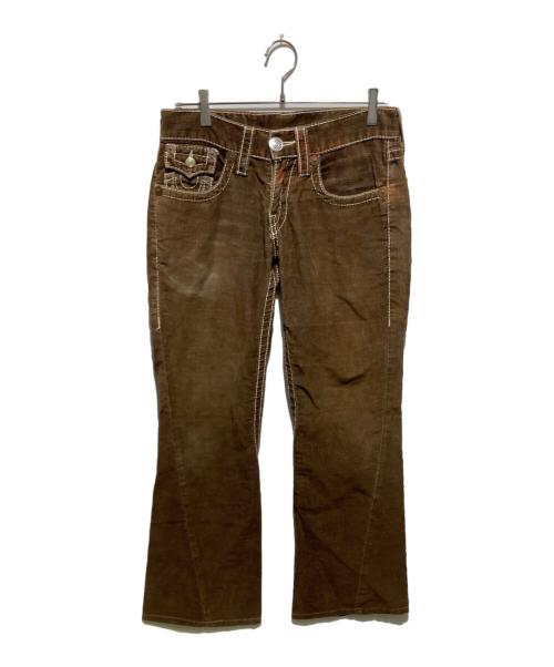 TRUE RELIGION（トゥルー レリジョン）TRUE RELIGION (トゥルー レリジョン) ローライズコーズパンツ/ joey big t ブラウン サイズ:29/33の古着・服飾アイテム