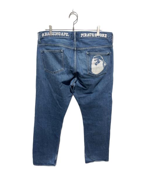 A BATHING APE（アベイシングエイプ）A BATHING APE (アベイシングエイプ) pirate デニムパンツ インディゴ サイズ:XLの古着・服飾アイテム