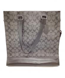 COACH（コーチ）の古着「シグネチャーグラハムストラクチャードトート」｜ブラック