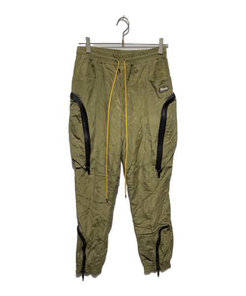 RHUDE（ルード）RHUDE (ルード) ジップデザインカーゴパンツ/YACHT CARGO グリーン サイズ:Mの古着・服飾アイテム