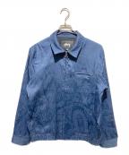 stussyステューシー）の古着「ペイズリーブライアンジャケット」｜ネイビー