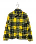 POLO RALPH LAUREN×PALACEポロ・ラルフローレン×パレス）の古着「Polar Fleece Harrington」｜イエロー
