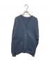 crepuscule（クレプスキュール）の古着「moss stitch V/N cardigan 鹿の子カーディガン」｜ネイビー