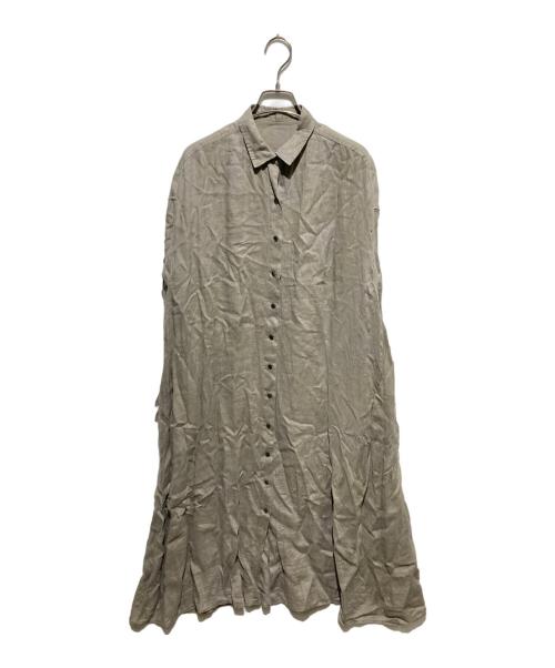 NOLLEY'S（ノーリーズ）NOLLEY'S (ノーリーズ) リネンシャツワンピース グレー サイズ:1の古着・服飾アイテム