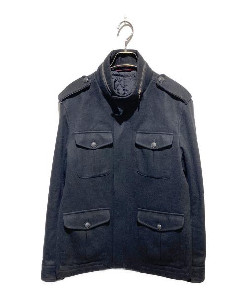PS Paul Smith（ＰＳポールスミス）PS Paul Smith (ＰＳポールスミス) M-65 カシミヤ混 ミリタリージャケット ブラック サイズ:Lの古着・服飾アイテム