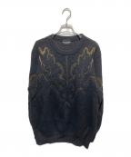 Mr.JUNKOミスタージュンコ）の古着「総柄ニット」｜ブラック