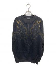 Mr.JUNKO（ミスタージュンコ）の古着「総柄ニット」｜ブラック