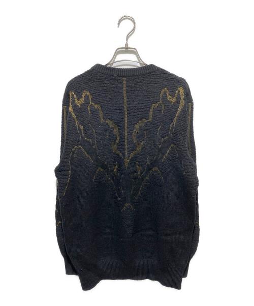 Mr.JUNKO（ミスタージュンコ）Mr.JUNKO (ミスタージュンコ) 総柄ニット ブラック サイズ:FREEの古着・服飾アイテム