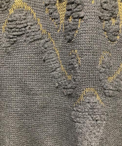 Mr.JUNKO（ミスタージュンコ）Mr.JUNKO (ミスタージュンコ) 総柄ニット ブラック サイズ:FREEの古着・服飾アイテム