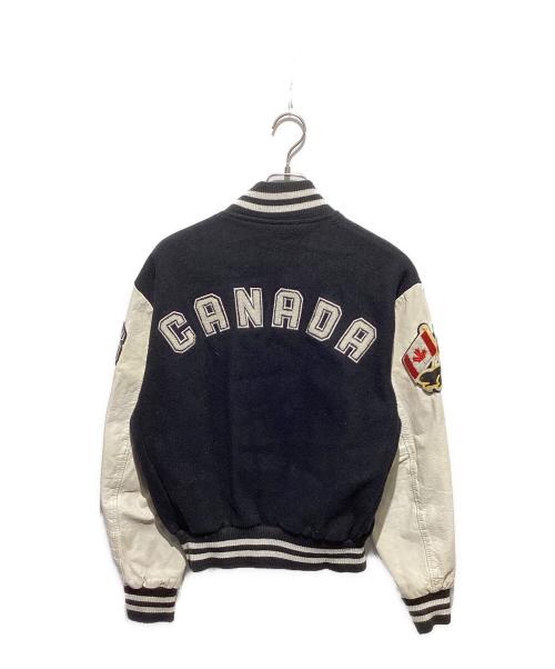 Roots（ルーツ）Roots (ルーツ) ワッペンスタジャン ブラック サイズ:Mの古着・服飾アイテム