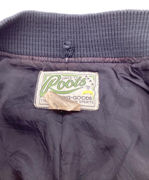 Roots（ルーツ）Roots (ルーツ) ワッペンスタジャン ブラック サイズ:Mの古着・服飾アイテム