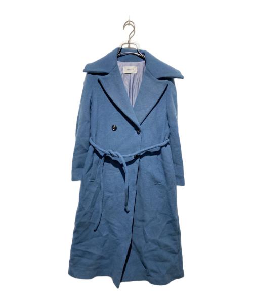 FRAY ID（フレイ アイディー）FRAY ID (フレイ アイディー) ロングリバーコート ブルーの古着・服飾アイテム