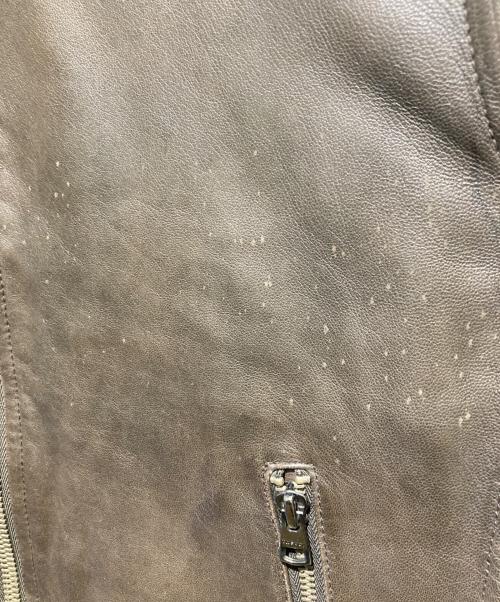 PREMIUM theory（プレミアムセオリー）premium theory (プレミアムセオリー) シングルライダースジャケット ブラウン サイズ:Sの古着・服飾アイテム