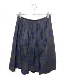 J&M DAVIDSON（ジェイ＆エム デヴィッドソン）の古着「花柄ボリュームスカート」｜ブラック