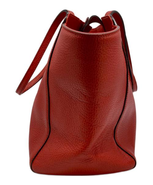 GUCCI（グッチ）GUCCI (グッチ) スウィング レザー トートバッグ レッドの古着・服飾アイテム