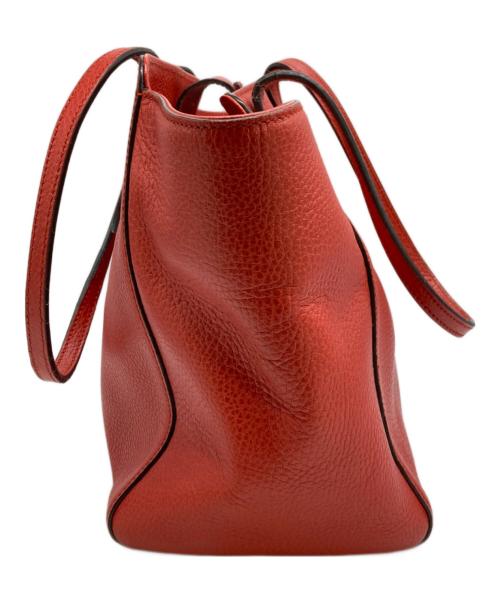 GUCCI（グッチ）GUCCI (グッチ) スウィング レザー トートバッグ レッドの古着・服飾アイテム