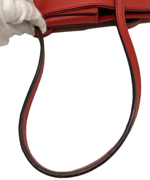 GUCCI（グッチ）GUCCI (グッチ) スウィング レザー トートバッグ レッドの古着・服飾アイテム