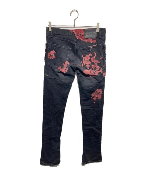 L.G.B（ルグランブルー）L.G.B (ルグランブルー) S-WOLF/BR+REDダメージデニムパンツ ブラック サイズ:30の古着・服飾アイテム