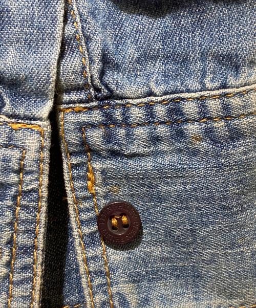 philipp plein（フィリッププレイン）PHILIPP PLEIN (フィリッププレイン) ドクロスタッズデニムシャツ インディゴ サイズ:Sの古着・服飾アイテム