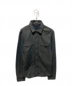 roarロアー）の古着「拳銃ラインストーンデザインシャツ」｜ブラック