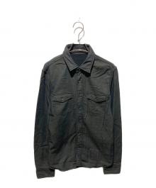 roar（ロアー）の古着「拳銃ラインストーンデザインシャツ」｜ブラック