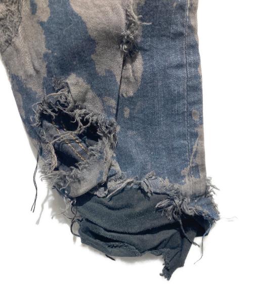 FAGASSENT TOSHIKI AOKI（ファガッセン トシキアオキ）FAGASSENT TOSHIKI AOKI (ファガッセン トシキアオキ) ボロダメージ加工デニムパンツ ネイビー サイズ:28の古着・服飾アイテム