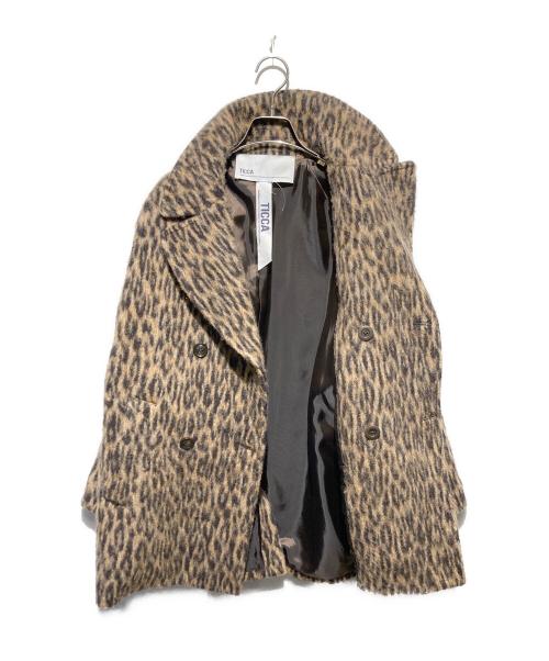 ticca（ティッカ）ticca (ティッカ) ティッカ レオパードシャギーピーコート グレー サイズ:FREEの古着・服飾アイテム