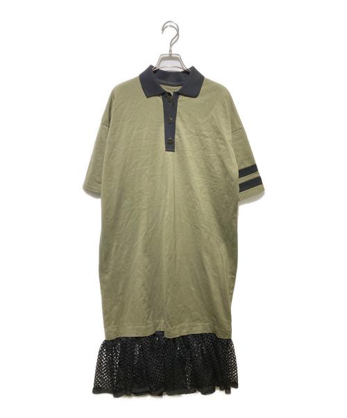 GRACE CLASS（グレースクラス）GRACE CLASS (グレースクラス) メッシュコンビラガーワンピース カーキ サイズ:36の古着・服飾アイテム