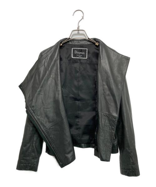 Diagram（ダイアグラム）Diagram (ダイアグラム) ライダースジャケット ブラック サイズ:38の古着・服飾アイテム