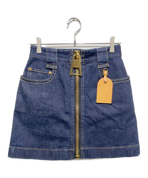 LOUIS VUITTON（ルイ ヴィトン）LOUIS VUITTON (ルイ ヴィトン) フロントジップデニムスカート インディゴ サイズ:38の古着・服飾アイテム