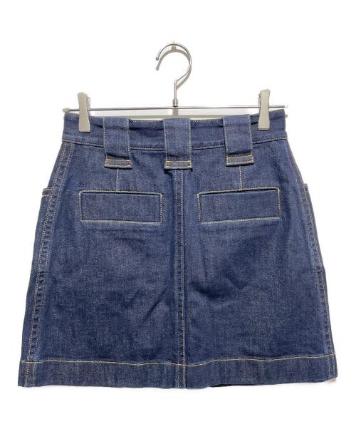 LOUIS VUITTON（ルイ ヴィトン）LOUIS VUITTON (ルイ ヴィトン) フロントジップデニムスカート インディゴ サイズ:38の古着・服飾アイテム