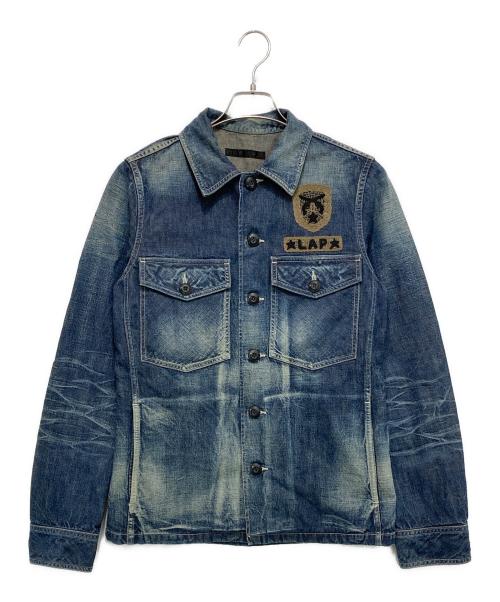 roar（ロアー）roar (ロアー) スタッズデザインデニムシャツ インディゴ サイズ:2の古着・服飾アイテム