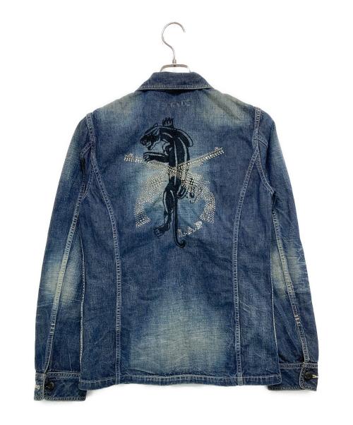roar（ロアー）roar (ロアー) スタッズデザインデニムシャツ インディゴ サイズ:2の古着・服飾アイテム