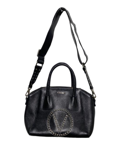 VALENTINO（ヴァレンティノ）VALENTINO (ヴァレンティノ) ロックスタッズデザインショルダーバッグ ブラックの古着・服飾アイテム