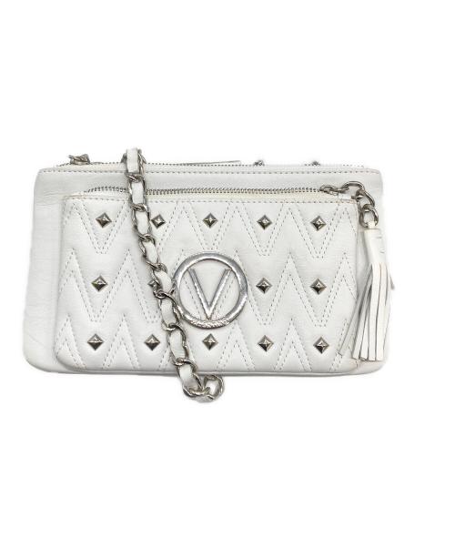 VALENTINO（ヴァレンティノ）VALENTINO (ヴァレンティノ) スタッズクロスボディーショルダーバッグ ホワイトの古着・服飾アイテム