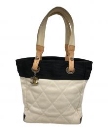 CHANEL（シャネル）の古着「トートバッグ/パリビアリッツPMトートバッグ」｜ホワイト