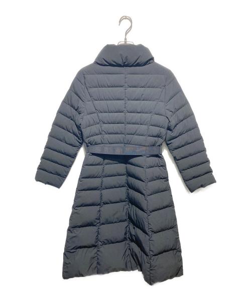 STRAWBERRY FIELDS（ストロベリーフィールズ）STRAWBERRY FIELDS (ストロベリーフィールズ) リボンベルト付き 美シルエットダウンコート ブラック サイズ:不明の古着・服飾アイテム