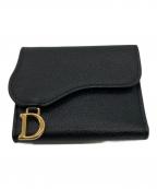 Christian Diorクリスチャン ディオール）の古着「Saddle Lotus ウォレット」｜ブラック