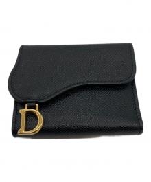 Christian Dior（クリスチャン ディオール）の古着「Saddle Lotus ウォレット」｜ブラック