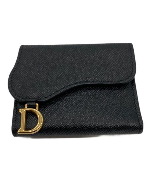 Christian Dior（クリスチャン ディオール）Christian Dior (クリスチャン ディオール) Saddle Lotus ウォレット ブラックの古着・服飾アイテム