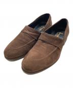 Ferranteフェランテ）の古着「ISEOスウェードコインローファー」｜ブラウン