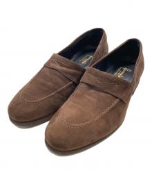 Ferrante（フェランテ）の古着「ISEOスウェードコインローファー」｜ブラウン