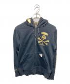 Aape BY A BATHING APEエーエイプ バイ アベイシングエイプ）の古着「ボーンサルプリントジップパーカー」｜ブラック