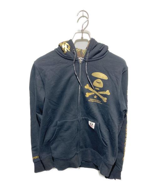 Aape BY A BATHING APE（エーエイプ バイ アベイシングエイプ）AAPE BY A BATHING APE (エーエイプ バイ アベイシングエイプ) ボーンサルプリントジップパーカー ブラック サイズ:Lの古着・服飾アイテム