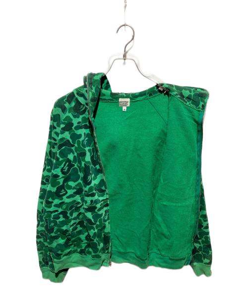 BAPE BY A BATHING APE（ベイプバイアベイシングエイプ）BAPE BY A BATHING APE (ベイプバイアベイシングエイプ) サルカモジップパーカー グリーン サイズ:Mの古着・服飾アイテム